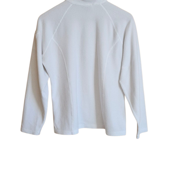 LL Bean Fleece 1/4 Zip Shirt Layering White Women's Medium - Picture 6 of 7